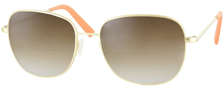 Square Champagne Cecil w/ Gradient Bifocal Reading Sunglasses View #1
