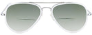 Aviator Bright Chrome Concorde Inlay w/ Gradient Bifocal Reading Sunglasses View #2