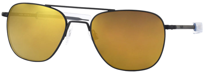 Aviator Matte Black Aviator Progressive No Line Reading Sunglasses - Polarized with Mirror View #1