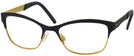 Square Black/Gold Savoy Single Vision Full Frame View #1