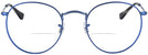 Round Sand Transparent Blue Ray-Ban 3447V Bifocal View #2