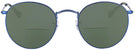 Round Sand Transparent Blue Ray-Ban 3447V Bifocal Reading Sunglasses View #2