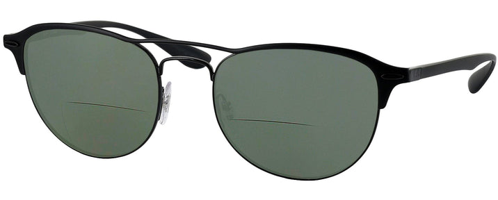 Round Black Ray-Ban 3596V Bifocal Reading Sunglasses View #1