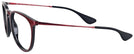 Round Metalic Red on Black Ray-Ban 4171 Progressive No-Lines View #3