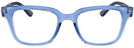 Square Transparent Blue Ray-Ban 4323V Single Vision Full Frame View #2