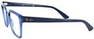 Square Transparent Blue Ray-Ban 4323V Single Vision Full Frame View #3