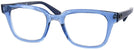 Square Transparent Blue Ray-Ban 4323V Single Vision Full Frame View #1