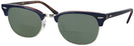 ClubMaster Blue on Havana Red Ray-Ban 5154L Clubmaster Optics Bifocal Reading Sunglasses View #1