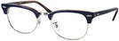 ClubMaster Blue on Havana Red Ray-Ban 5154L Clubmaster Optics Single Vision Full Frame View #1