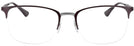 Square Top Matte Brown/Gunmetal Ray-Ban 6433 Progressive No-Lines View #2