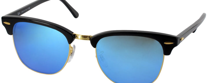 ClubMaster Ebony Arista Ray-Ban 3016L Progressive Reading Sunglasses - Polarized with Mirror View #1