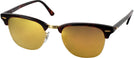 ClubMaster Mock Tort / Arista Ray-Ban 3016L Progressive Reading Sunglasses - Polarized with Mirror View #1