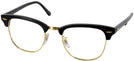 ClubMaster Ebony Arista Ray-Ban 3016 Single Vision Full Frame View #1