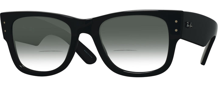 Square Black Ray-Ban 0840V w/ Gradient Bifocal Reading Sunglasses View #1