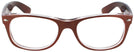 Wayfarer Brown Crystal Ray-Ban 2132 Progressive No-Lines View #2