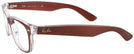 Wayfarer Brown Crystal Ray-Ban 2132 Progressive No-Lines View #3