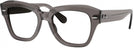 Square Transparent Grey Ray-Ban 2186 Computer Style Progressive View #1