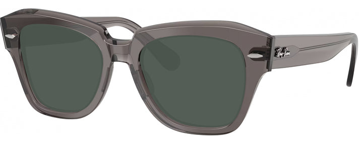 Square Transparent Grey Ray-Ban 2186 Progressive Reading Sunglasses View #1