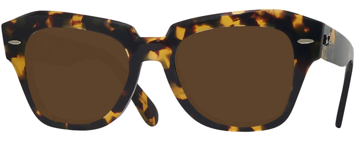 Cat Eye Yellow Havana Ray-Ban 2186 Progressive Reading Sunglasses View #1