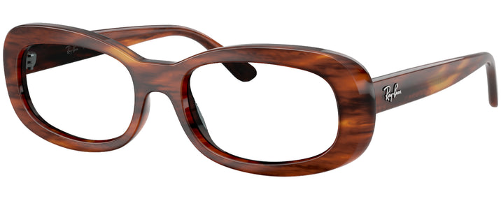 Oval Striped Havana Ray-Ban 2221 Single Vision Full Frame View #1