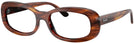 Oval Striped Havana Ray-Ban 2221 Progressive No-Lines View #1
