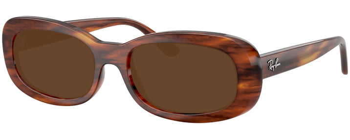Oval Striped Havana Ray-Ban 2221 Progressive Reading Sunglasses View #1