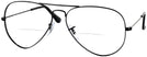 Aviator Black Ray-Ban 3025L Bifocal View #1
