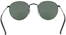 Round Matte Black Ray-Ban 3447V Bifocal Reading Sunglasses View #4