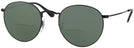 Round Matte Black Ray-Ban 3447V Bifocal Reading Sunglasses View #1