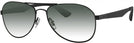 Aviator Black Ray-Ban 3549 w/ Gradient Progressive Reading Sunglasses View #1