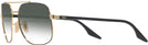 Aviator,Square Black On Gold Ray-Ban 3699 w/ Gradient Bifocal Reading Sunglasses View #3