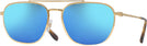 Aviator Gold Ray-Ban 3708 w/ Mirror Progressive Reading Sunglasses View #1