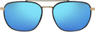 Aviator Black On Gold Ray-Ban 3708 w/ Mirror Progressive Reading Sunglasses View #2