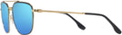 Aviator Black On Gold Ray-Ban 3708 w/ Mirror Progressive Reading Sunglasses View #3