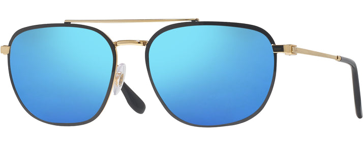 Aviator Black On Gold Ray-Ban 3708 w/ Mirror Progressive Reading Sunglasses View #1