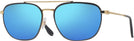 Aviator Black On Gold Ray-Ban 3708 w/ Mirror Progressive Reading Sunglasses View #1