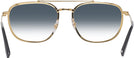 Aviator Black On Gold Ray-Ban 3708 View #4
