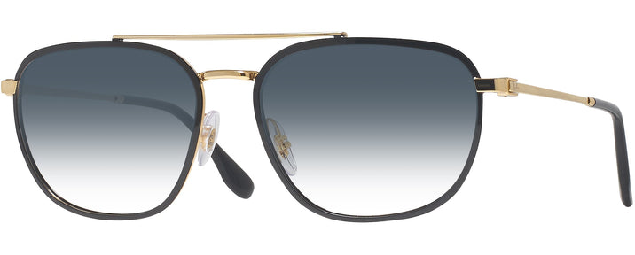 Aviator Black On Gold Ray-Ban 3708 View #1