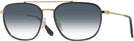 Aviator Black On Gold Ray-Ban 3708 View #1