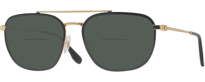 Aviator Black On Gold Ray-Ban 3708 Bifocal Reading Sunglasses View #1