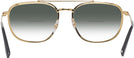 Aviator Black On Gold Ray-Ban 3708 w/ Gradient Bifocal Reading Sunglasses View #4