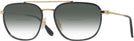 Aviator Black On Gold Ray-Ban 3708 w/ Gradient Bifocal Reading Sunglasses View #1