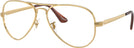 Aviator Arista Gold Ray-Ban 3925 Single Vision Full Frame View #1