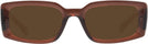 Rectangle Transparent Brown Ray-Ban 4395 Progressive No-Line Reading Sunglasses View #2