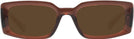 Rectangle Transparent Brown Ray-Ban 4395 Progressive Reading Sunglasses View #2