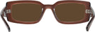 Rectangle Transparent Brown Ray-Ban 4395 Progressive Reading Sunglasses View #4