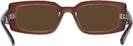 Rectangle Transparent Brown Ray-Ban 4395 Progressive No-Line Reading Sunglasses View #4