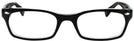 Rectangle Black on Transparent Ray-Ban 5150 Single Vision Full Frame View #2