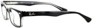 Rectangle Black on Transparent Ray-Ban 5150 Progressive No-Lines View #3