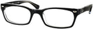 Rectangle Black on Transparent Ray-Ban 5150 Single Vision Full Frame View #1